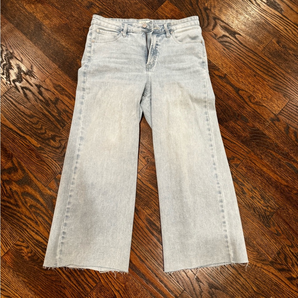 Light wash OAT jeans. Worn once. Great condition. Size 10. Frayed on bottom